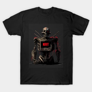 Comic-Style: AI Cyborg Robot Skull and the Apocalypse T-Shirt